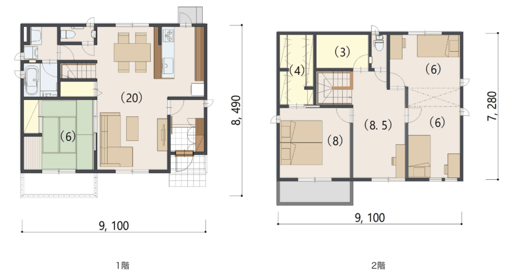40坪前後まで広くなると、間取りの自由度はかなり高まる