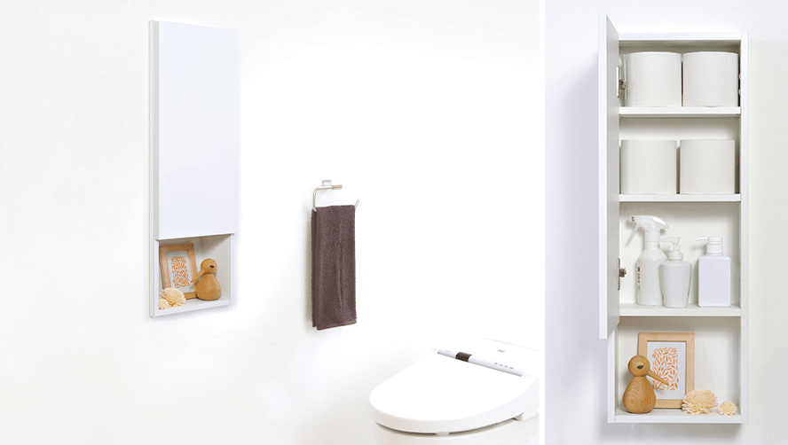 2階トイレには「サニタリーウォール」が標準で付きます。